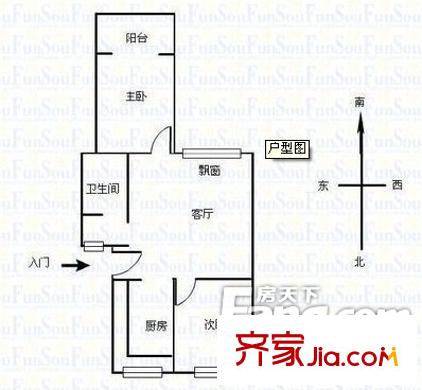 金霞小區(qū) 2室 戶型圖