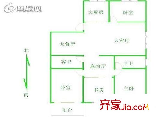 金霞小區(qū) 4室 戶型圖
