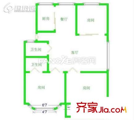 金霞小區(qū) 4室 戶型圖