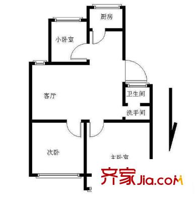 湖濱公寓 3室 戶(hù)型圖