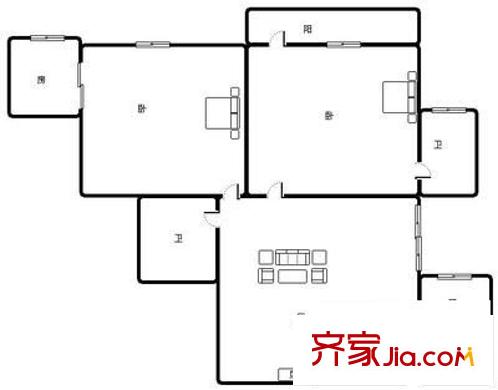 湖濱永同昌 3室 戶型圖