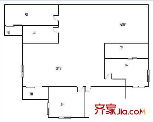 華盛大廈 3室 戶型圖