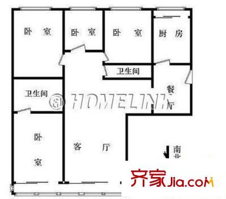 匯創(chuàng)名居一期 4室 戶型圖