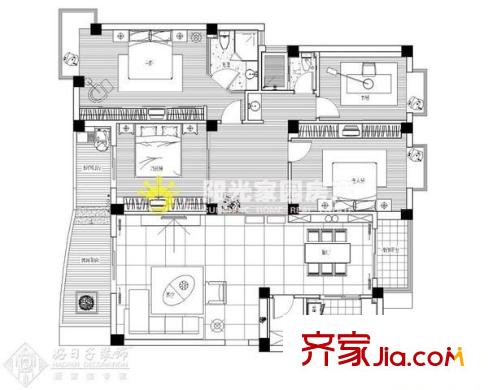 匯創(chuàng)名居一期 5室 戶型圖