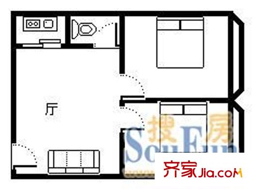 好林居 2室 戶型圖