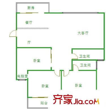 好林居 3室 戶型圖