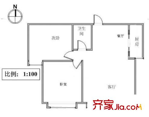 龍亭家園戶型圖戶型圖 2室1廳1衛(wèi)1廚