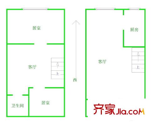 龍亭家園 2室 戶型圖