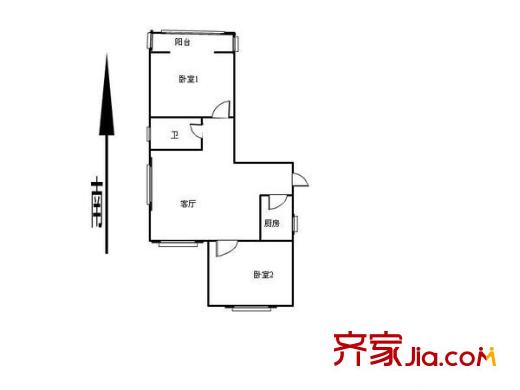 龍禧園戶型圖戶型圖 2室1廳1衛(wèi)1廚