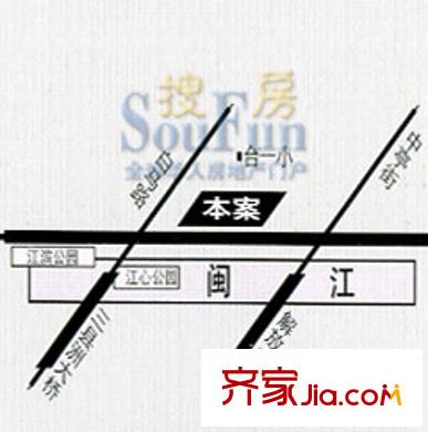 風(fēng)景藍(lán)水岸交通圖