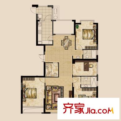 永興酈江戶型圖2號(hào)樓01凌風(fēng)庭 4室2廳2衛(wèi)1廚