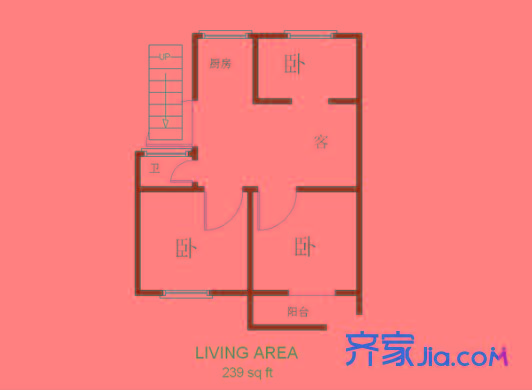 茶會(huì)東區(qū) 3室 戶型圖