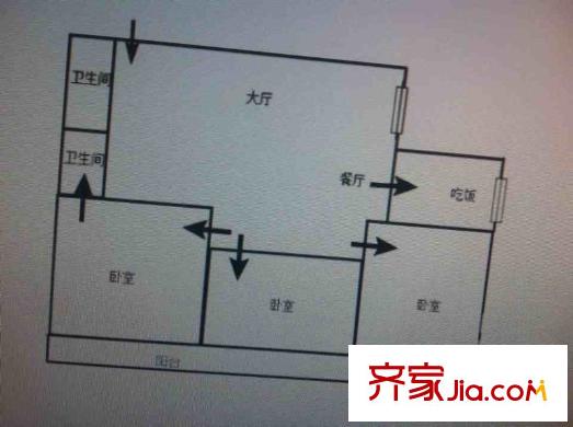 碧水芳洲水云天 3室 戶型圖