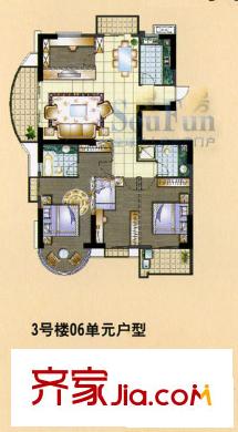 遠(yuǎn)景豪廷戶型圖4室2廳2衛(wèi)