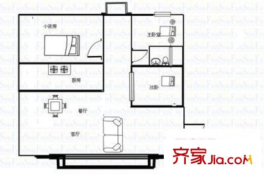望龍芳庭 5室 戶型圖