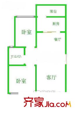 世界城 2室 戶型圖