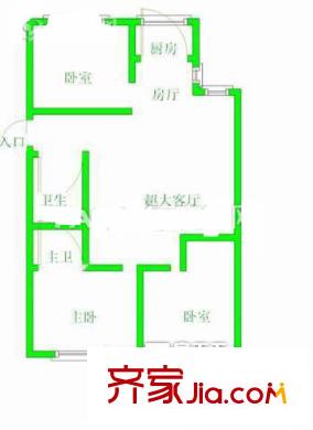 世界城 3室 戶型圖