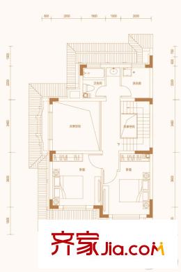 燕云小鎮(zhèn)聯(lián)排別墅三層邊戶戶型 5室2廳4衛(wèi)1廚