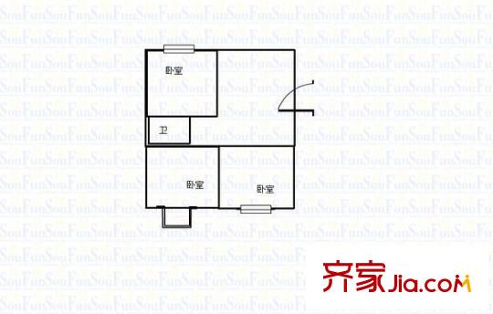 龍腰新村 3室 戶型圖
