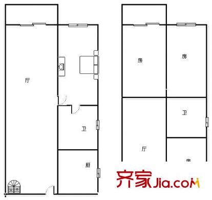 建發(fā)領(lǐng)第二區(qū) 4室 戶型圖