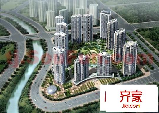 金領國際一期鳥瞰圖