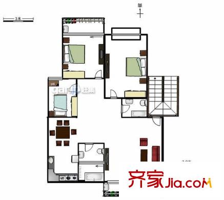 博雅星城 3室 戶型圖