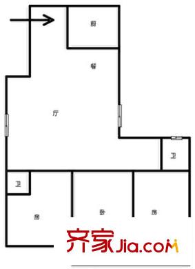 左海公寓 3室 戶型圖