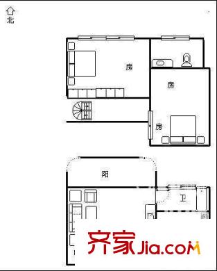 五鳳蘭庭 1室 戶型圖