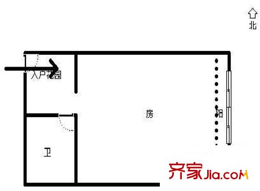 群升國際A區(qū) 1室 戶型圖