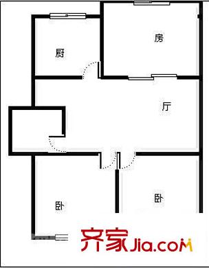 金龍新村 2室 戶型圖