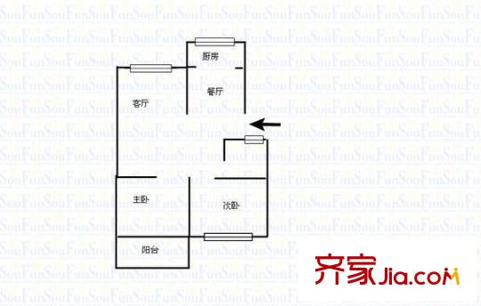 金龍新村 2室 戶型圖