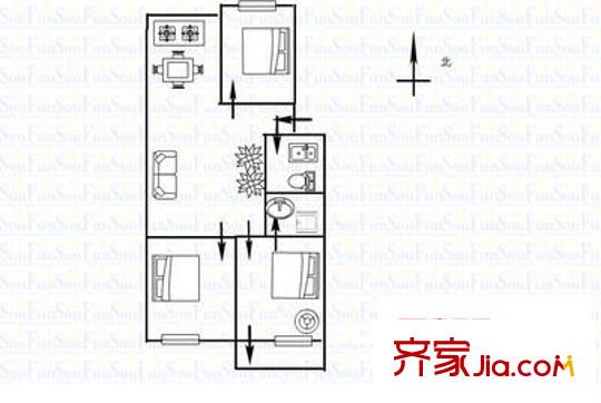 九龍城 3室 戶型圖