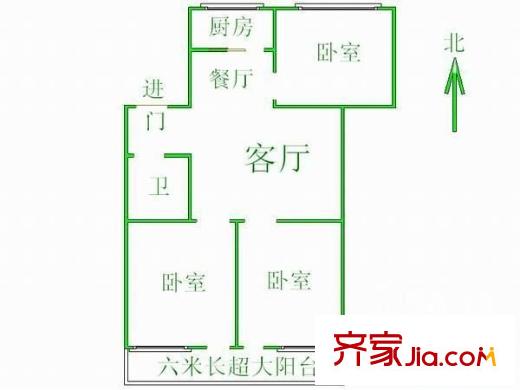環(huán)北一村 3室 戶型圖