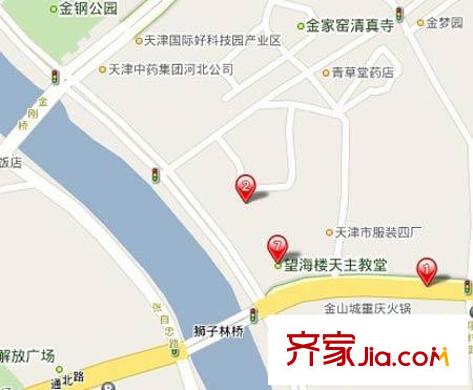 海河新天法桐墅交通圖