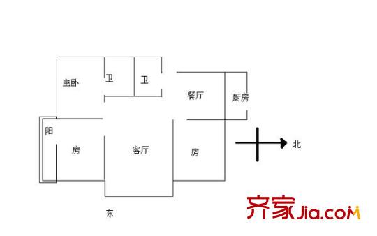 東錦新苑 3室 戶型圖