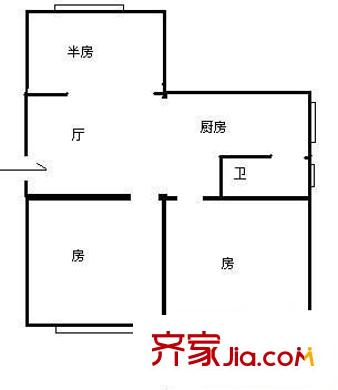 河南新村 3室 戶型圖