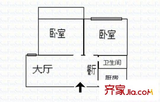 瓜果城 2室 戶型圖