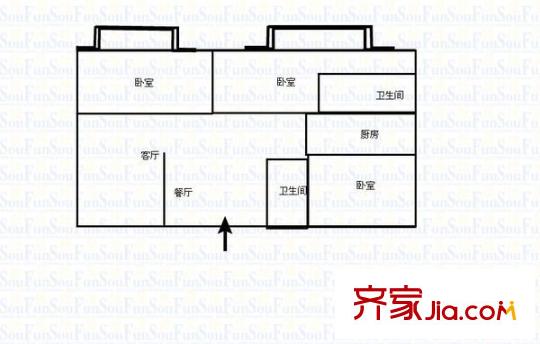 瓜果城 3室 戶型圖