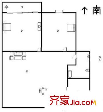 瓜果城 2室 戶型圖
