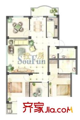 濱海高湖秋月 4室戶型圖