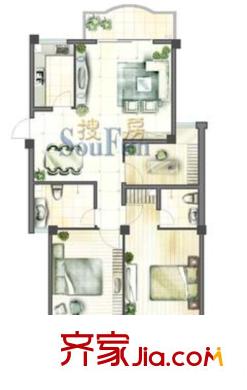 濱海高湖秋月 3室戶型圖