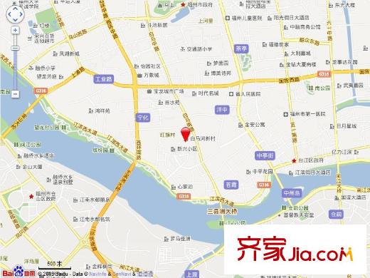 白馬河新村交通圖