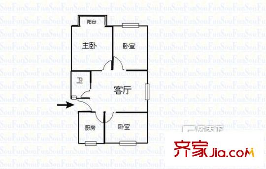 西莊小區(qū) 4室戶型圖