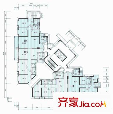 融僑錦江D區(qū) 4室 戶型圖