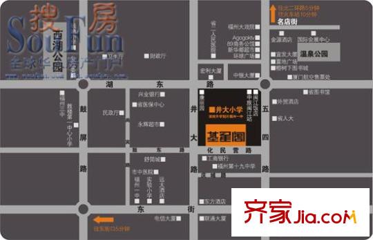 基星閣交通圖 