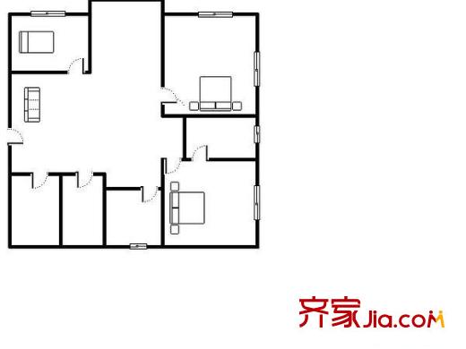 華福大廈 3室 戶型圖