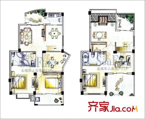 濱海嘉年華B1戶型圖濱海嘉年華 戶型圖 2室2廳2衛(wèi)1廚