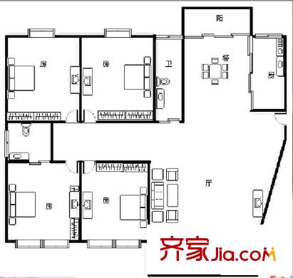 御泉花園 4室 戶型圖