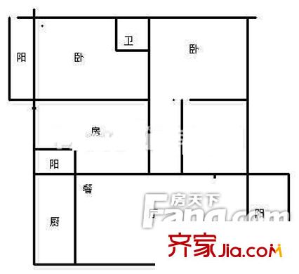 元洪錦江二期 3室戶型圖