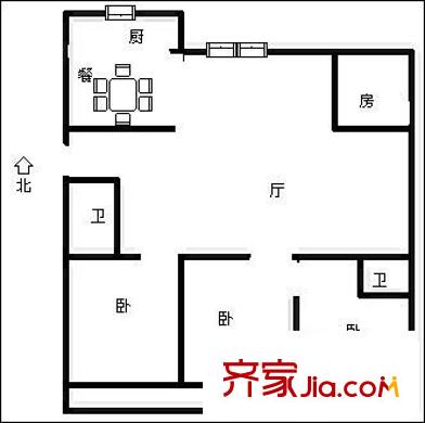 銀湖花園 4室 戶型圖